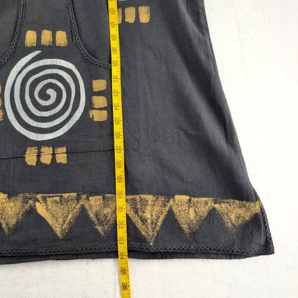 BELMA New York Boho Hippie Tunic Top NWT One Size 100% Cotton Rustic - Picture 5 of 7